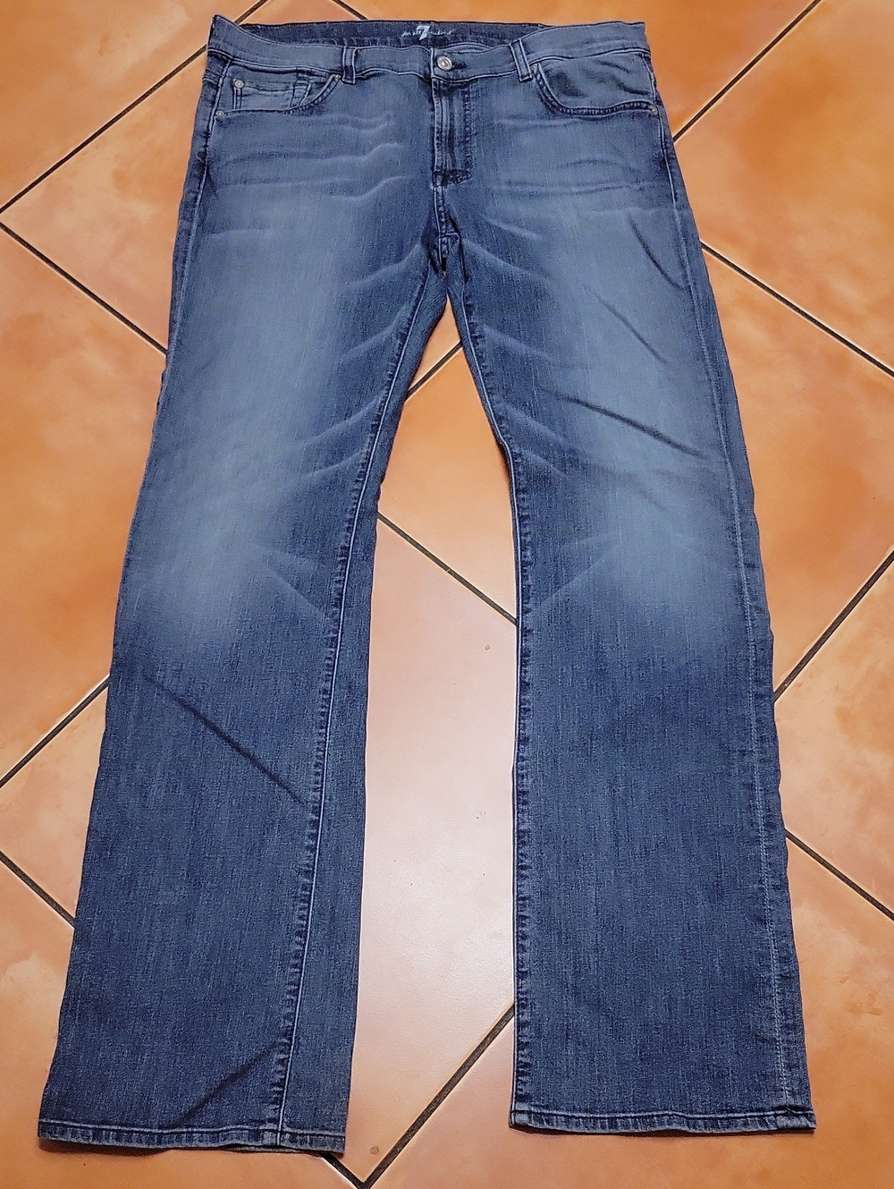 7 For All Mankind Straight Leg Blue Jeans Mens 38